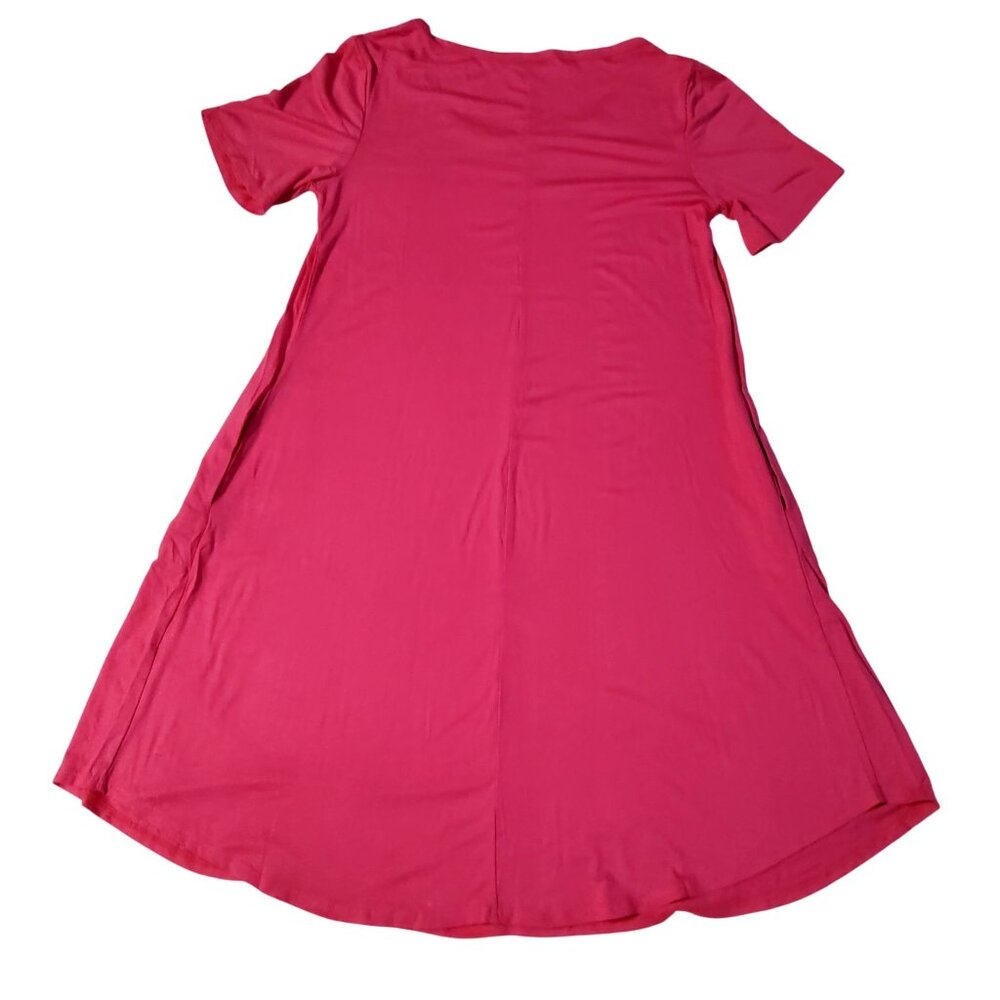 THJS Womens Pink A-Line Dress Size M Rayon & Spandex V-neckline  Short sleeves - Picture 6 of 10